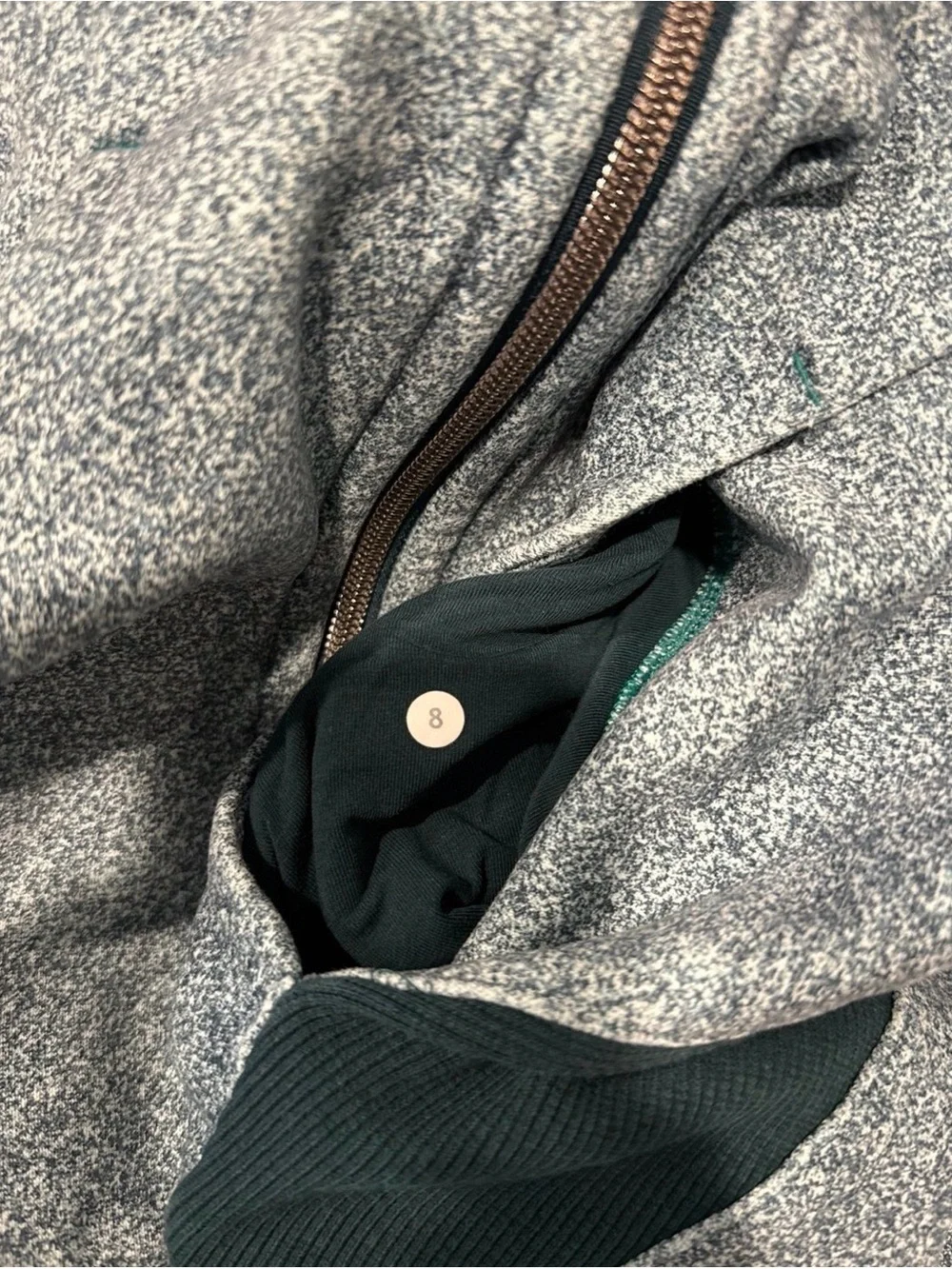 lululemon woman’s Teal Heather Full-Zip Hoodie